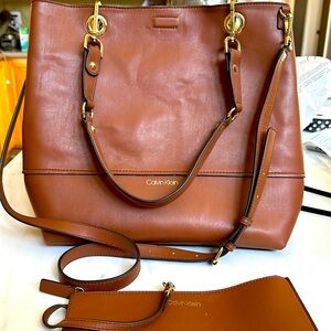 Calvin Klein Tote-bag, Luggage Brown Pleather